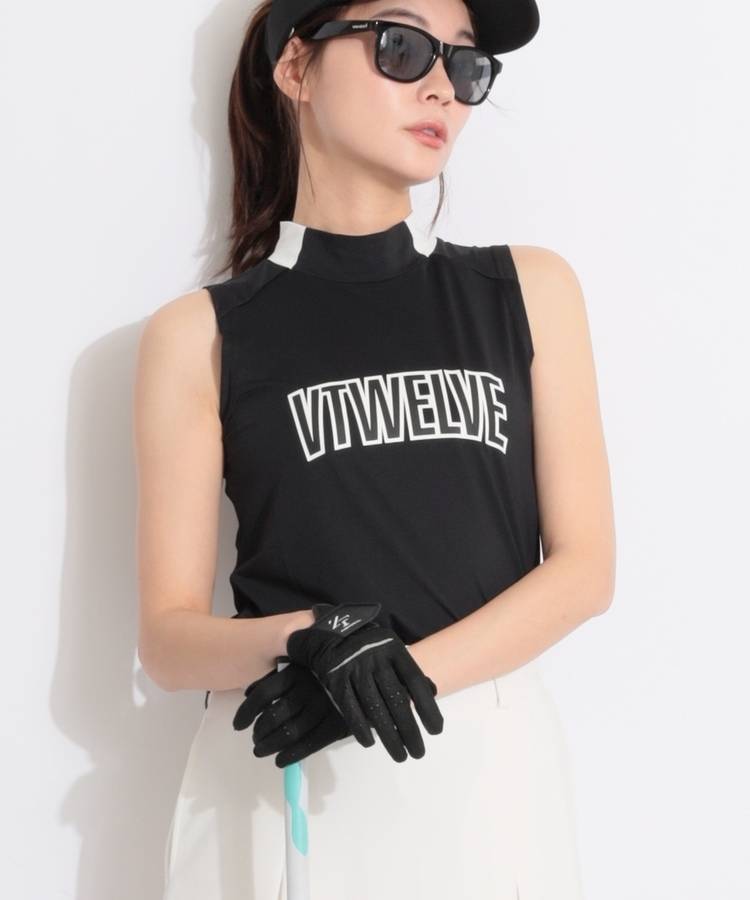 VI 【吸水速乾】フロントロゴノースリーブカットソー