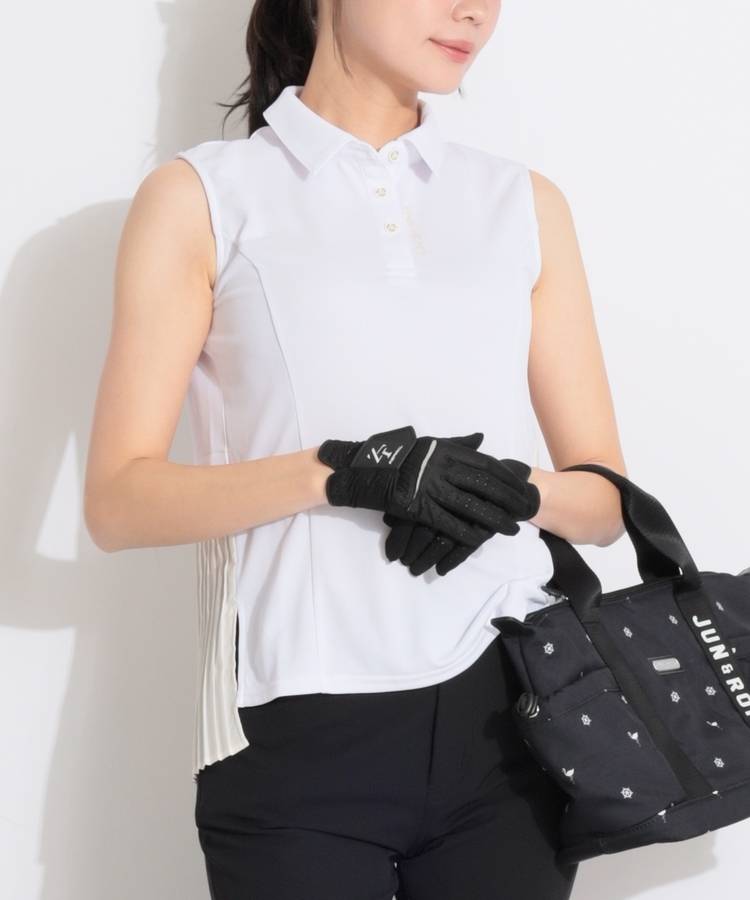 VH 【吸水速乾UV】バックプリーツノースリーブポロシャツ