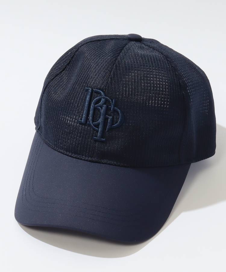 BE 立体ロゴ刺繍ブロックメッシュキャップ