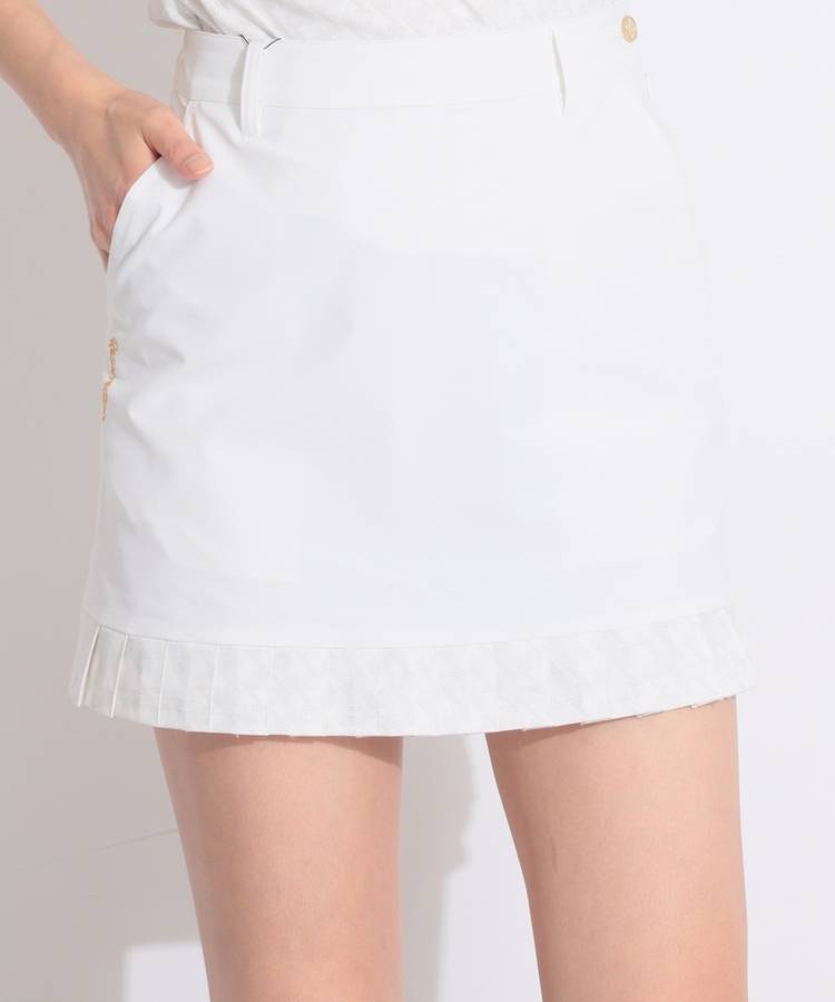 RR 総柄プリーツ切替ナロースカート