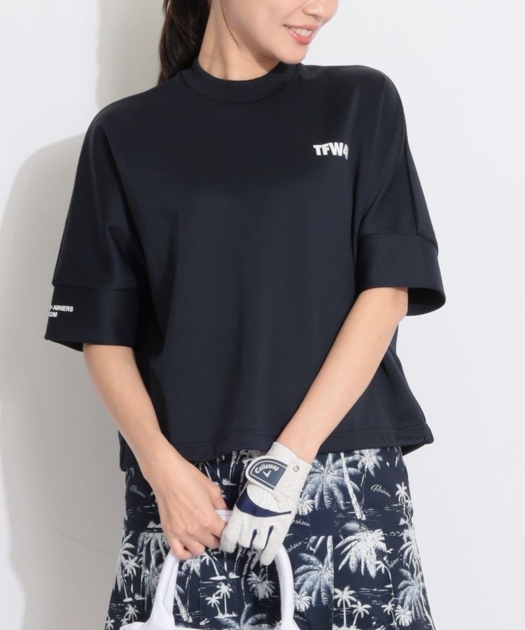 【ストレッチ】リラクシー半袖ポンチプルオーバー