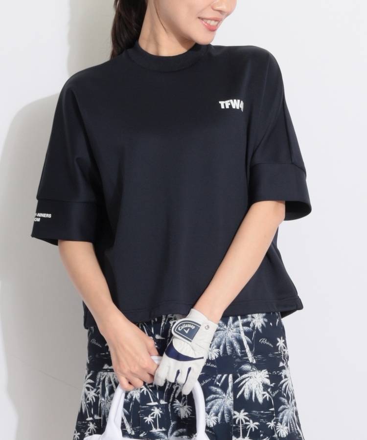 TF 【ストレッチ】リラクシー半袖ポンチプルオーバー