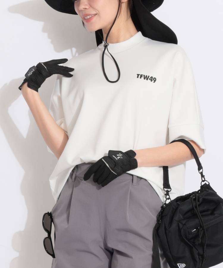 TF 【ストレッチ】リラクシー半袖ポンチプルオーバー