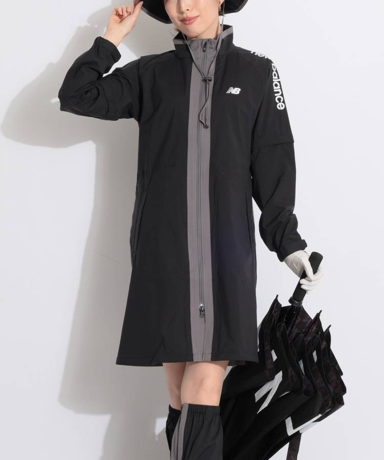 NB 【透湿防水】収納袋付き2WAYレインワンピース