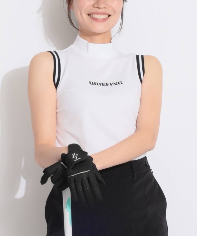 BR バックロゴラインモックネックノースリーブカットソー