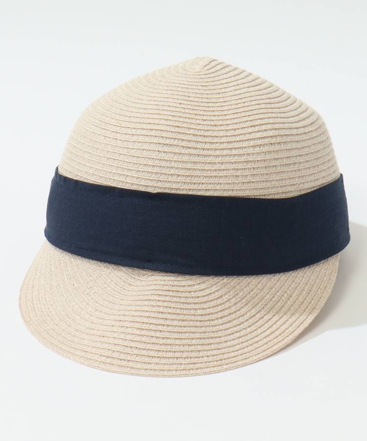 BE 配色リボンジョッキーキャップ