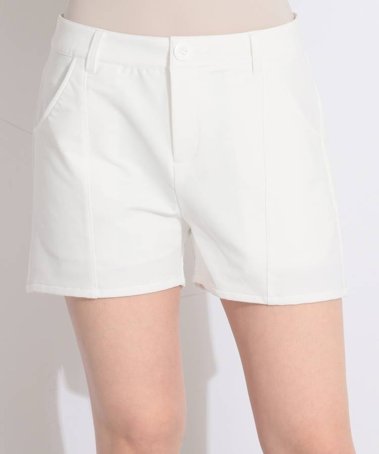 MD センターラインバックロゴ刺繍ショートパンツ