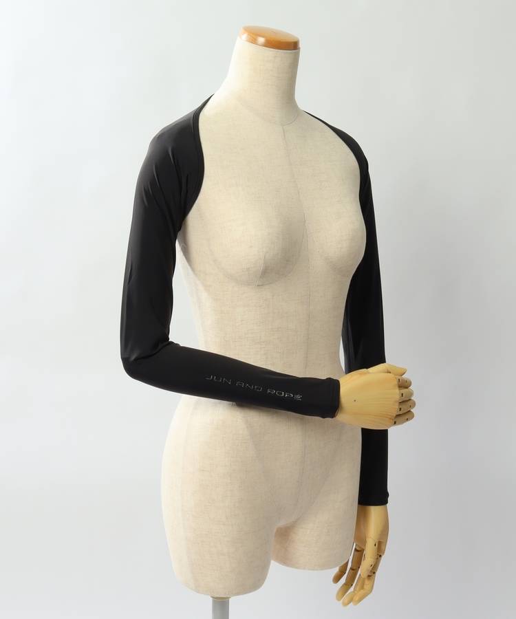 JR 【接触冷感UV】アシメロゴプリントボレロ型アームカバー