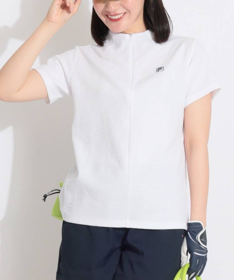 FG 【ストレッチ】グラフィックハーフジップ半袖プルオーバー