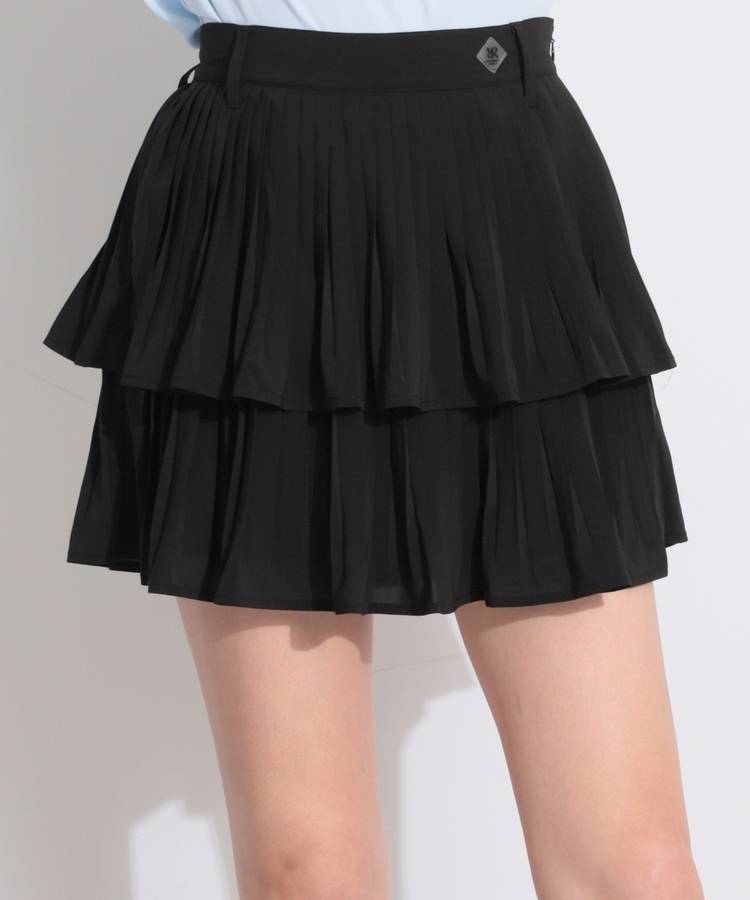 RI 一体型ぺチパンツ付ティアードプリーツスカート