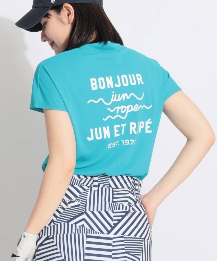 JR 【接触冷感】グラフィックプリントフレンチスリーブカットソー