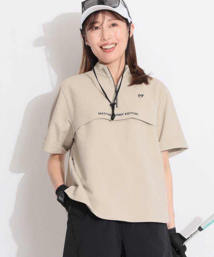 MB ハーフジップ半袖カットソー