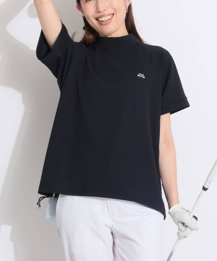 JB 【UPF50+】ワッフルモックネック半袖カットソー