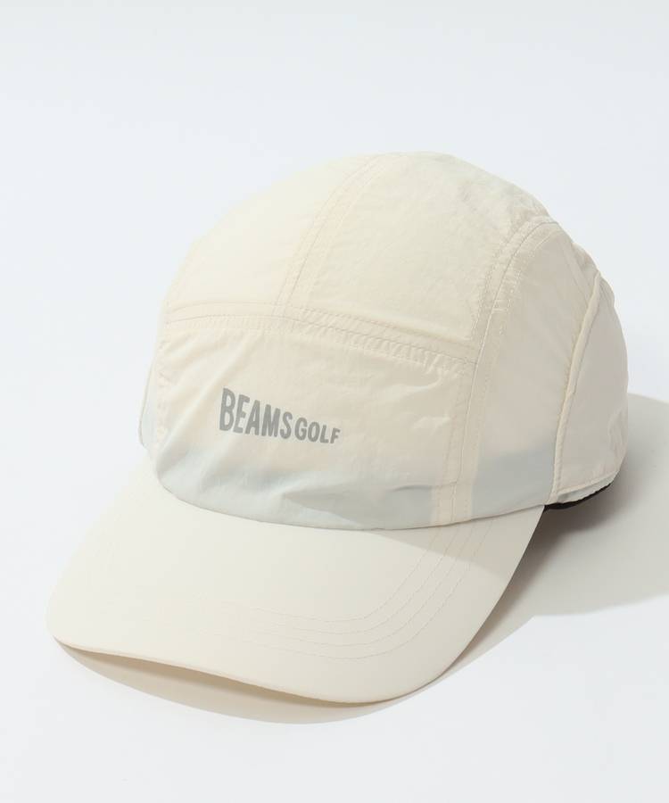 BE 【UV】日よけ付きロゴプリント2WAYナイロンキャップ