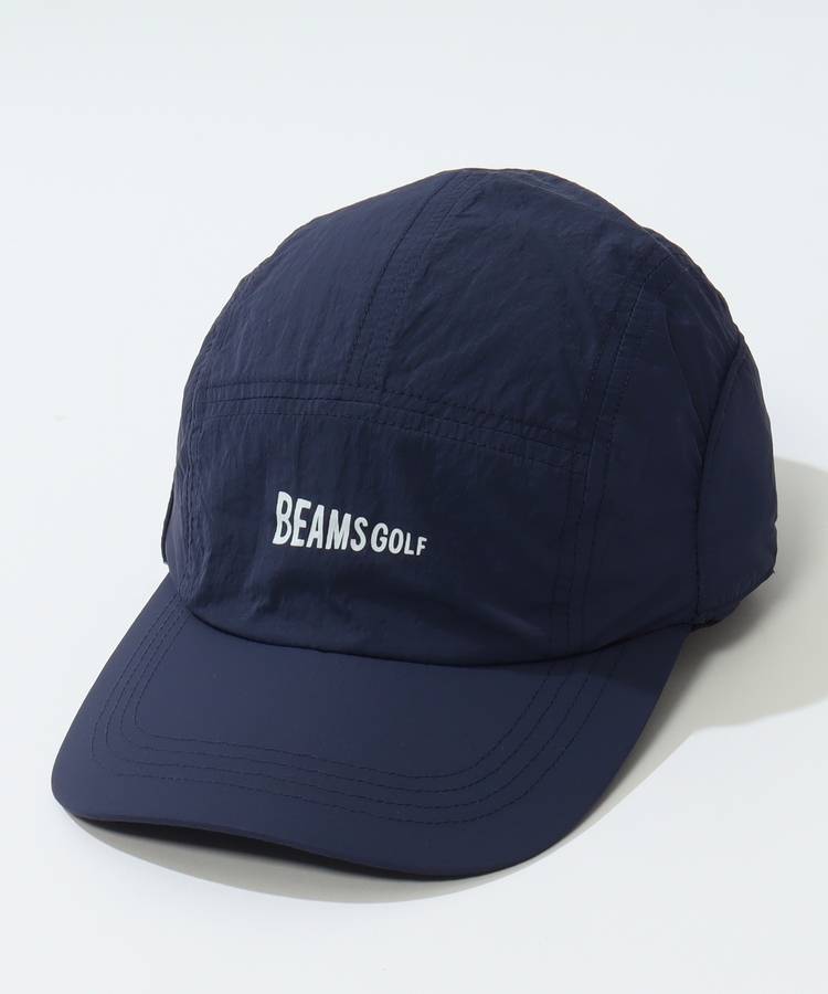 BE 【UV】日よけ付きロゴプリント2WAYナイロンキャップ