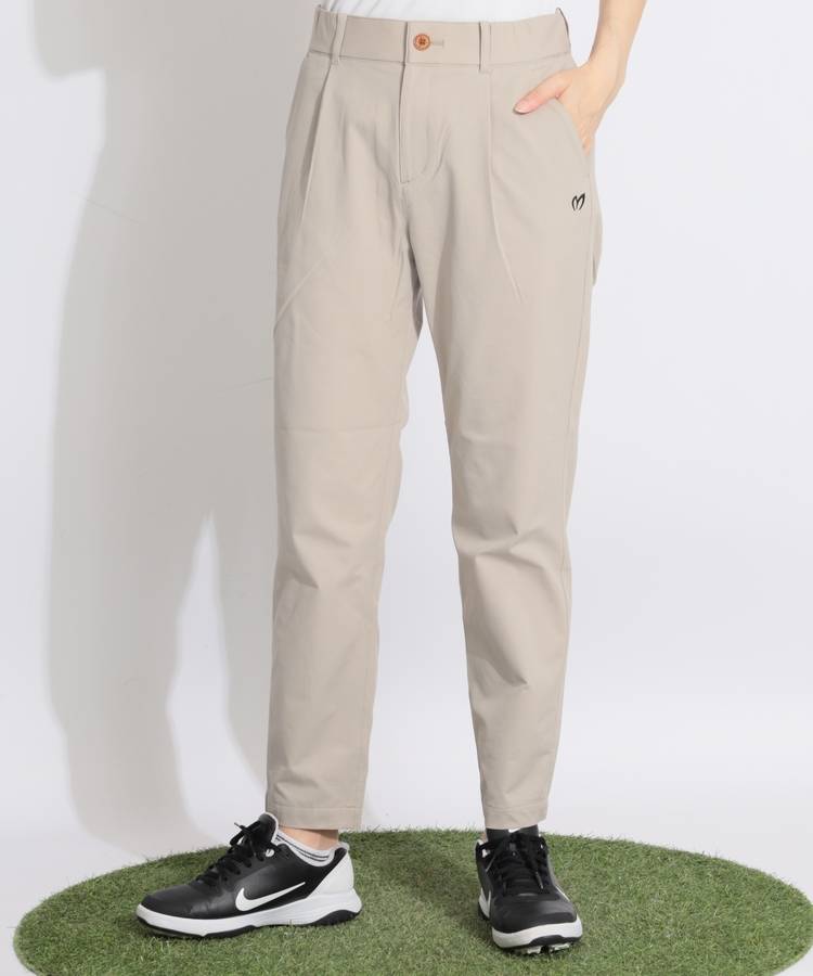 MB ドビー織りタックテーパードロングパンツ