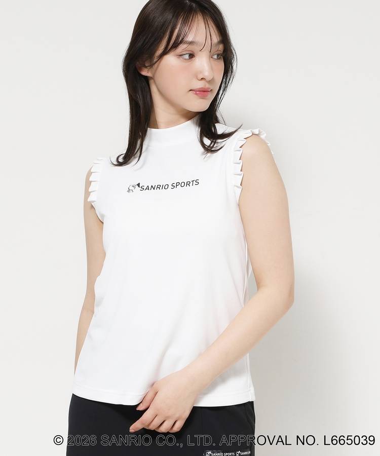 SR バックリボンモックネックタックスリーブ