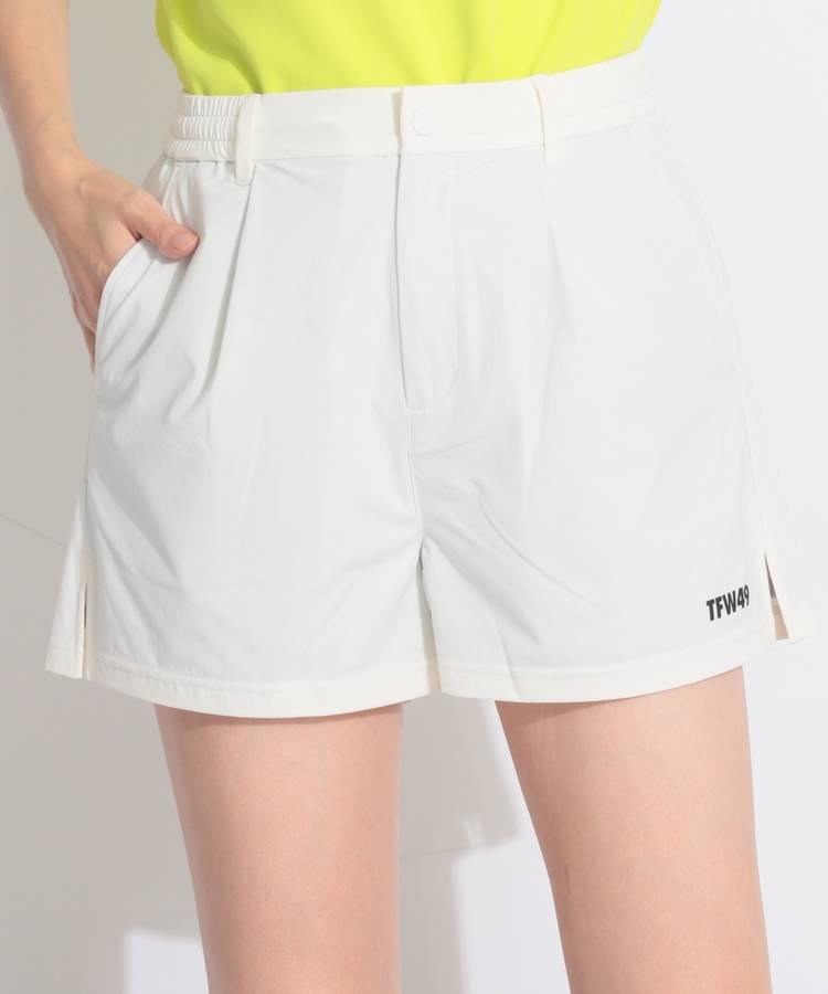 TF 【ストレッチ】一体型ぺチパンツ付タックナイロンショートパンツ