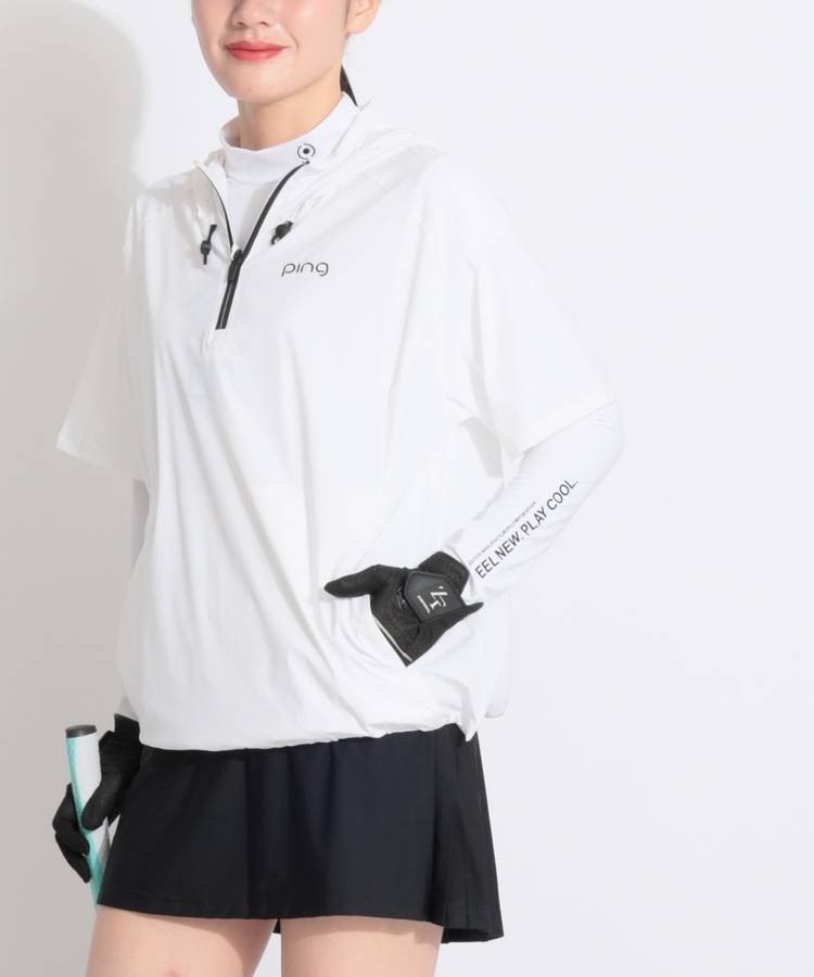 PN 【CP対象品】【接触冷感】長袖モックネックカットソー×半袖スニードセット