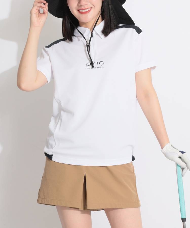 PN 【CP対象品】【吸汗速乾】バックロゴ半袖ポロシャツ