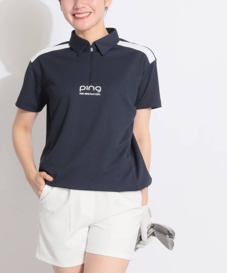 PN 【CP対象品】【吸汗速乾】バックロゴ半袖ポロシャツ