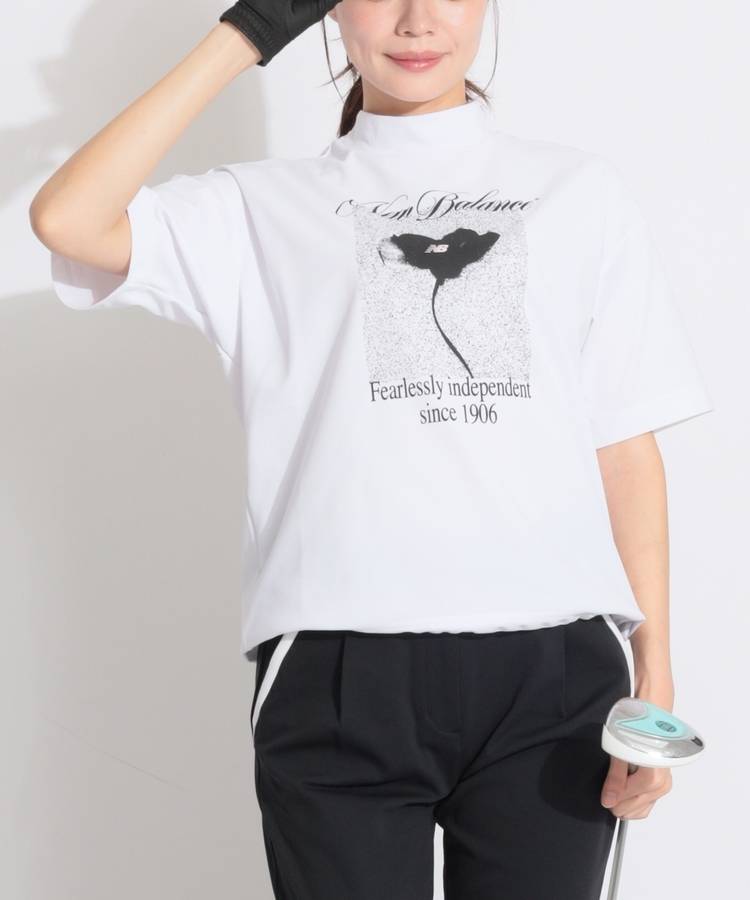 NB 【UPF40+】裾ドロストグラフィックプリント半袖カットソー