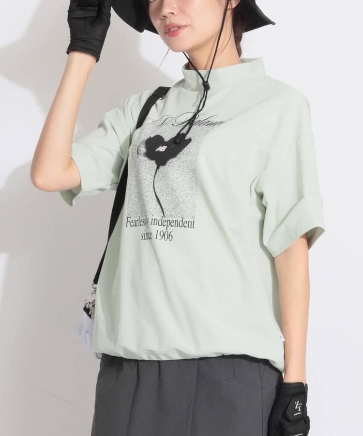 NB 【UPF40+】裾ドロストグラフィックプリント半袖カットソー