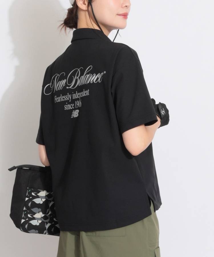 NB 【UPF40+】リラクシーバックプリント半袖ポロシャツ
