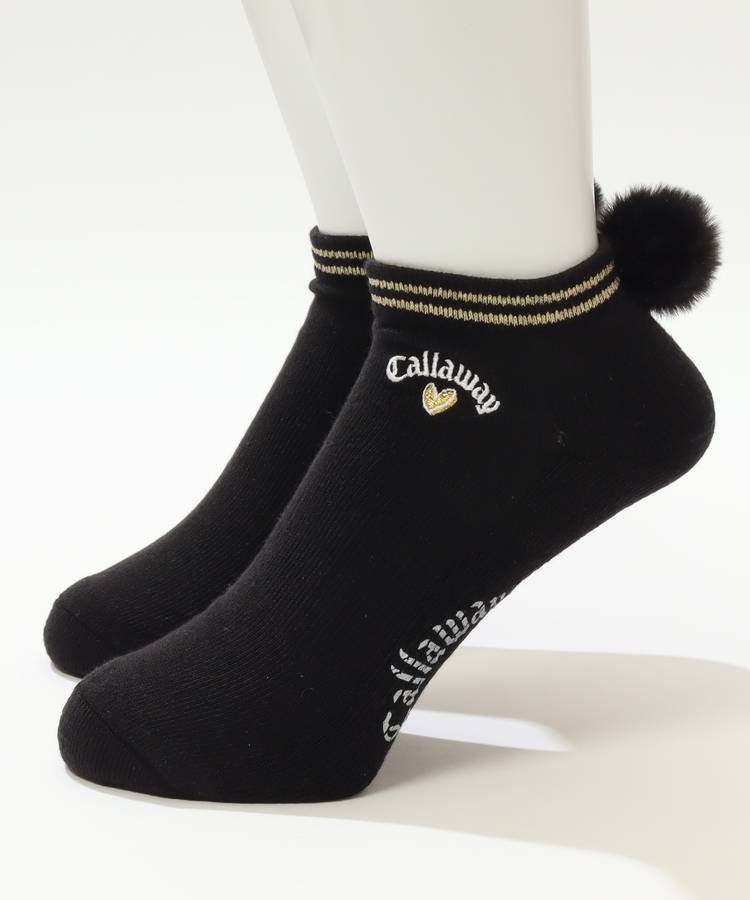 CA 【LOVECallaway】【抗菌防臭】ポンポンショートソックス