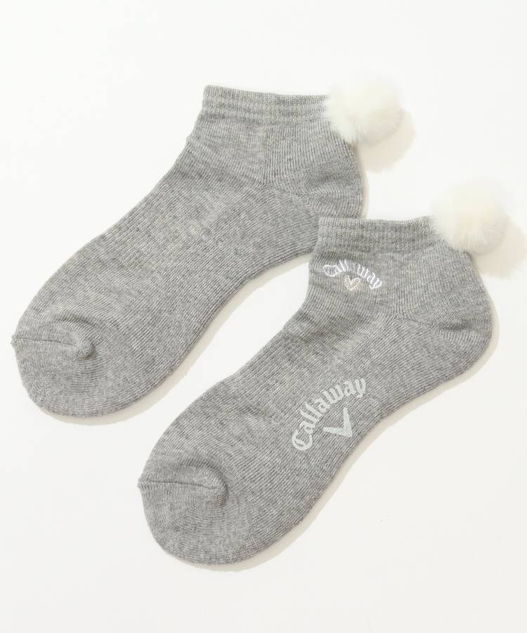 CA 【LOVECallaway】【抗菌防臭】ポンポンショートソックス