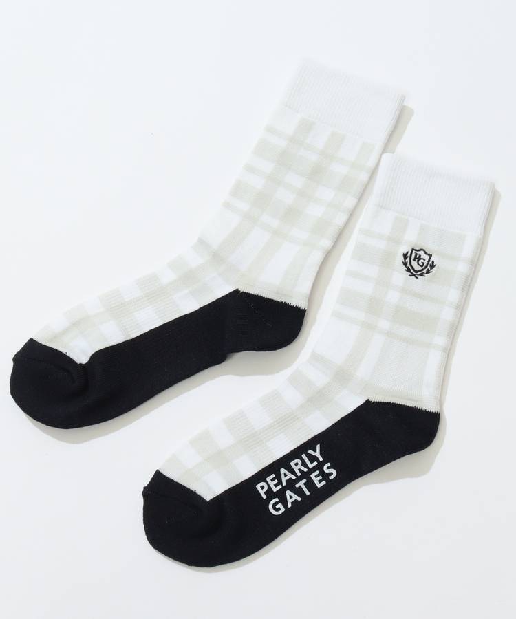 PG 【抗菌防臭】チェック柄ミドルソックス