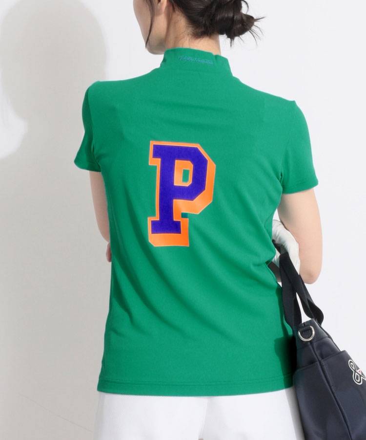 PG 【遮熱UV】バックPプリントモックネック半袖カットソー