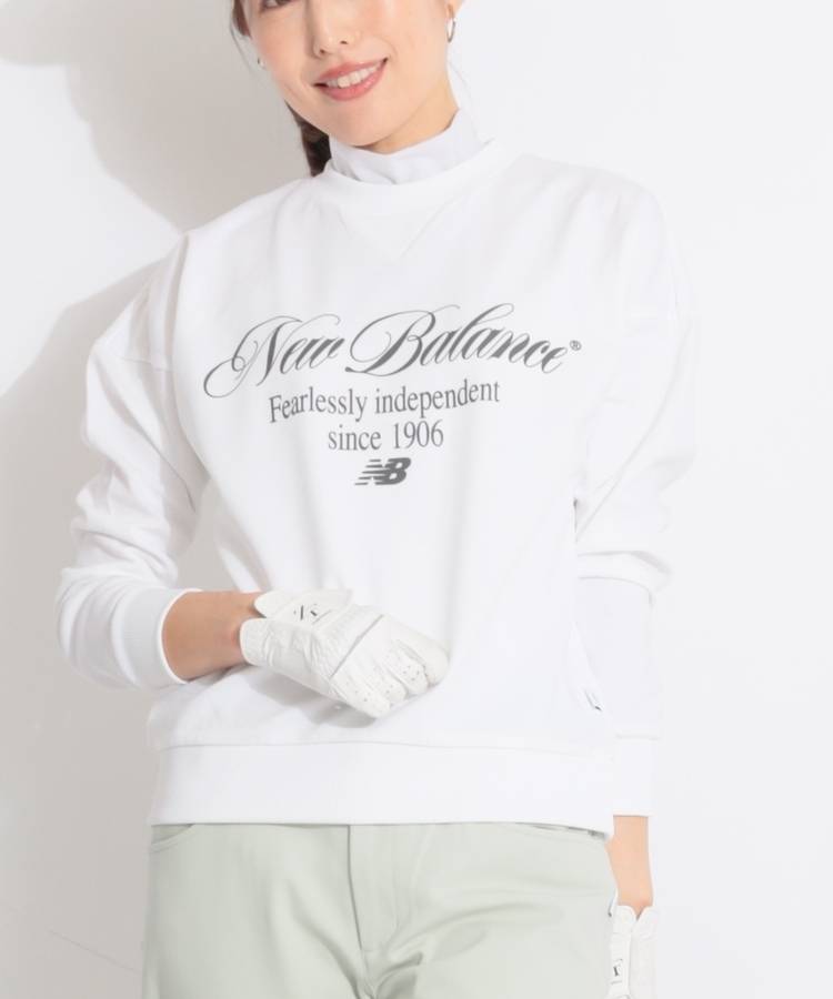 NB 【ストレッチ】ロゴプリントスウェットプルオーバー