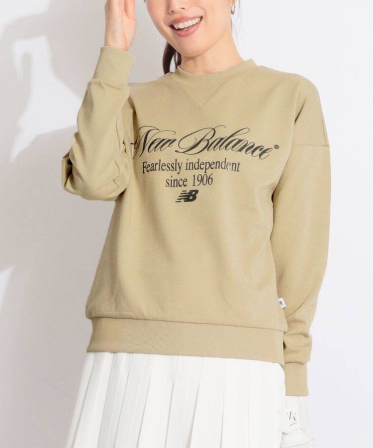 NB 【ストレッチ】ロゴプリントスウェットプルオーバー