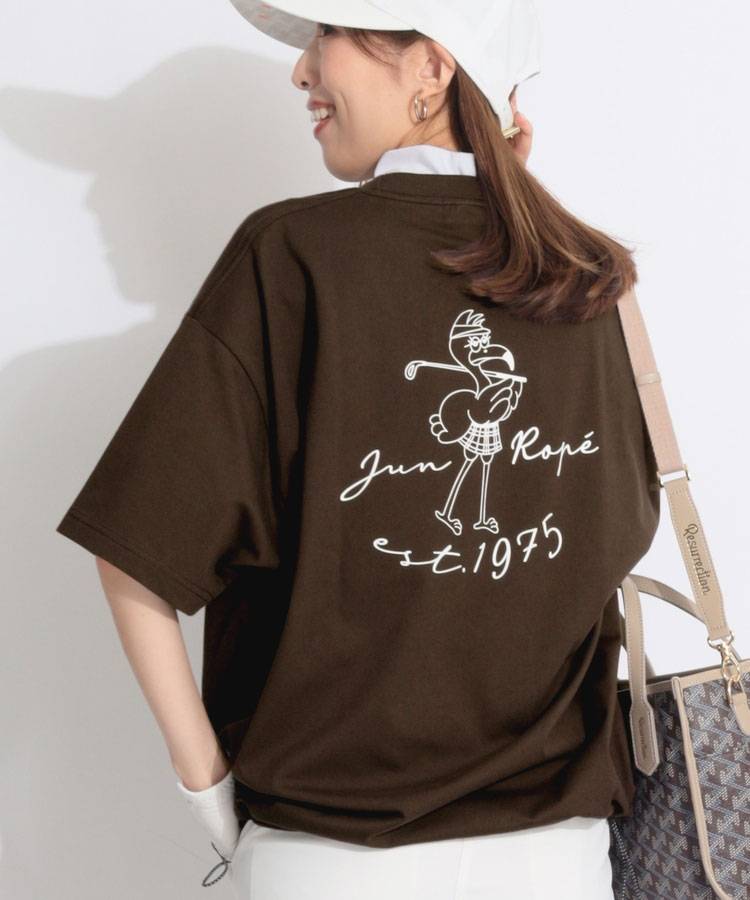 JR 【ユニセックス】裾ドロストバックプリント半袖カットソー