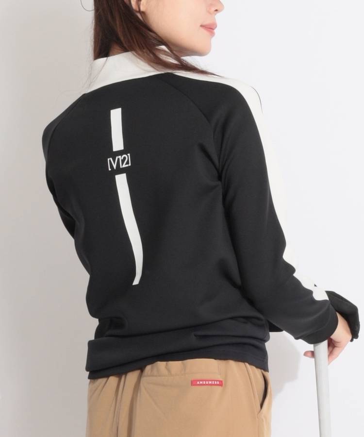 VI 【ストレッチ】バックラインモックネック長袖カットソー
