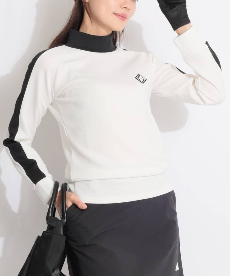 VI 【ストレッチ】バックラインモックネック長袖カットソー