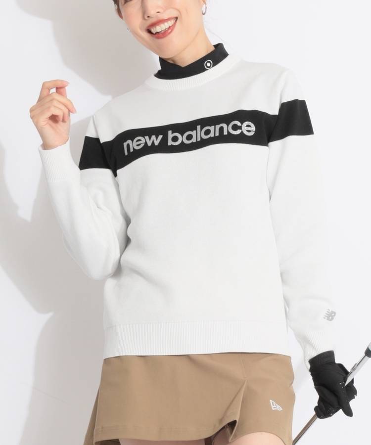 NB 【軽量】ラメロゴプリントクルーネックニット