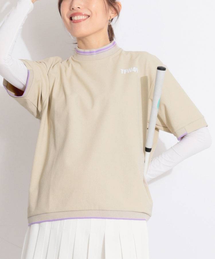 TF シンプルロゴモックネック半袖カットソー