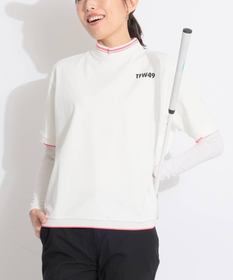 TF シンプルロゴモックネック半袖カットソー
