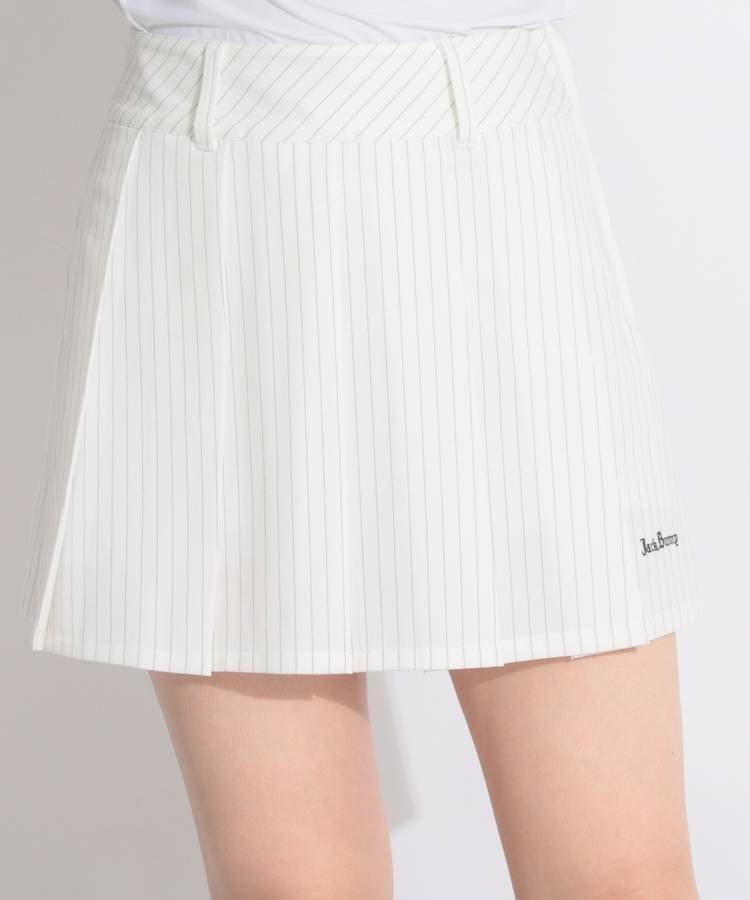 JB 一体型ぺチパンツ付ピンストライププリーツスカート