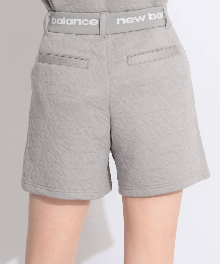 NB ウエストロゴ千鳥柄キルトショートパンツ
