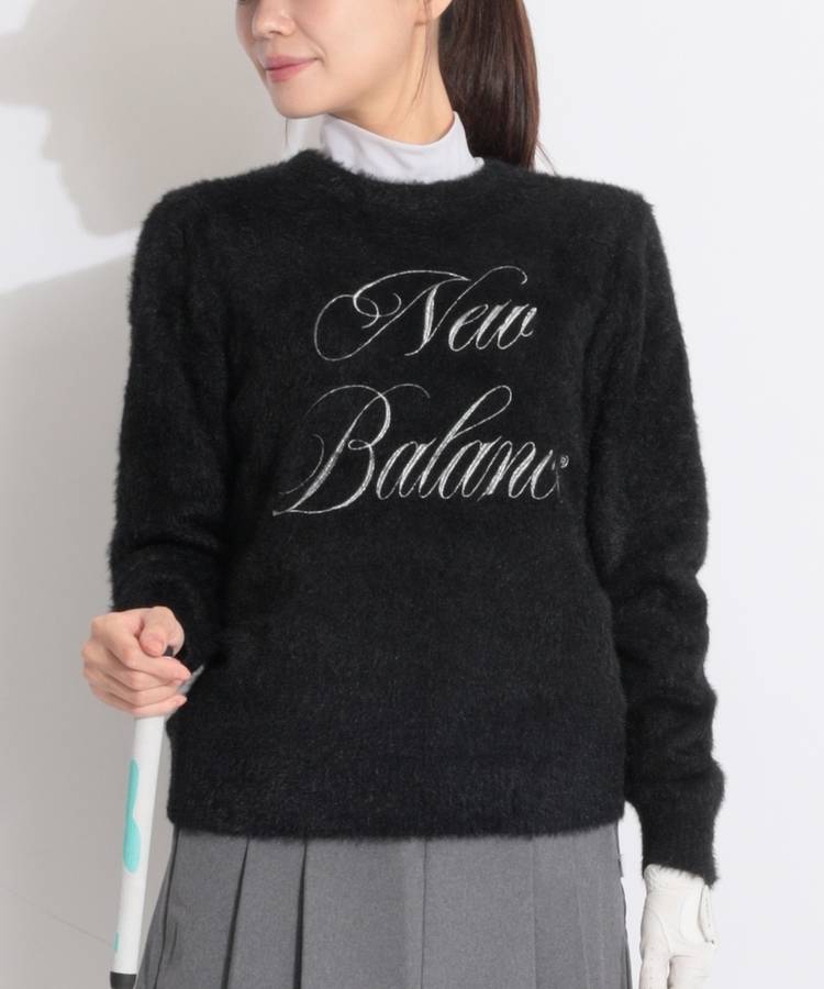 NB 【軽量】ビッグラメロゴ刺繍クルーネックニット