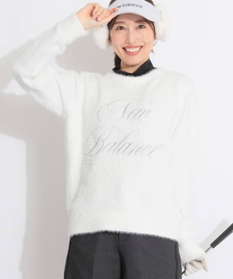 NB 【軽量】ビッグラメロゴ刺繍クルーネックニット