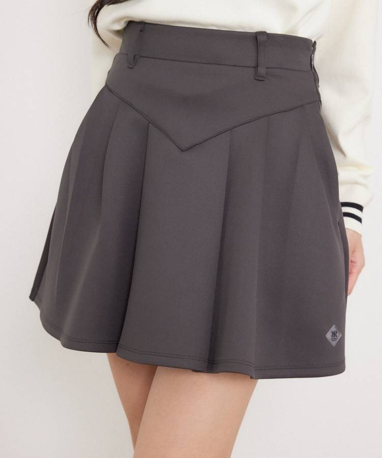 RI 一体型ぺチパンツ付フレアプリーツポンチスカート