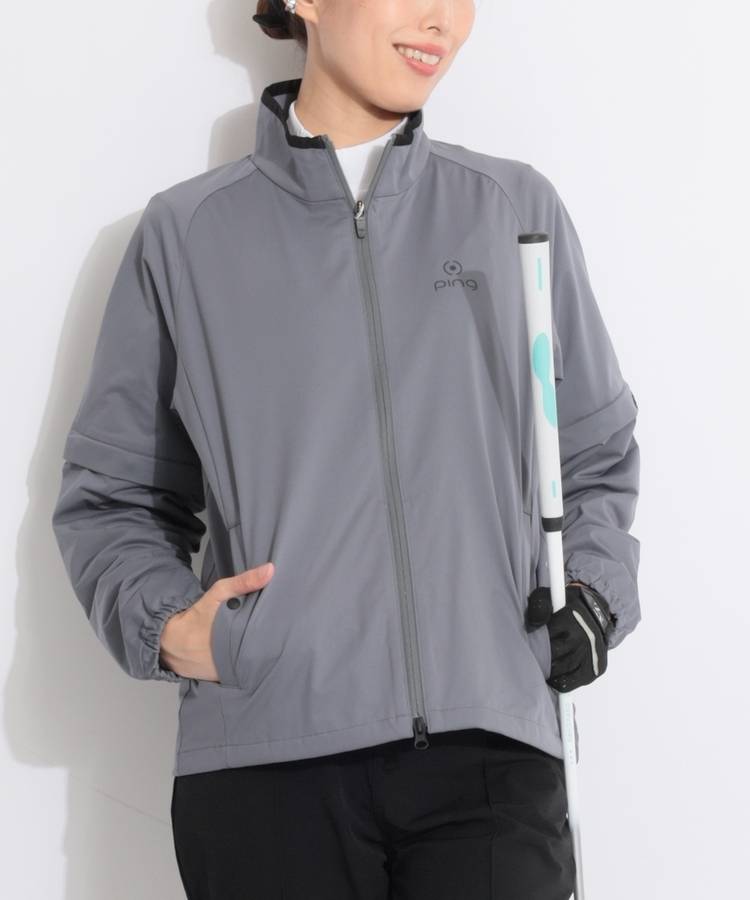 PN 【CP対象品】【撥水】バックドットロゴ2WAYフルジップブルゾン