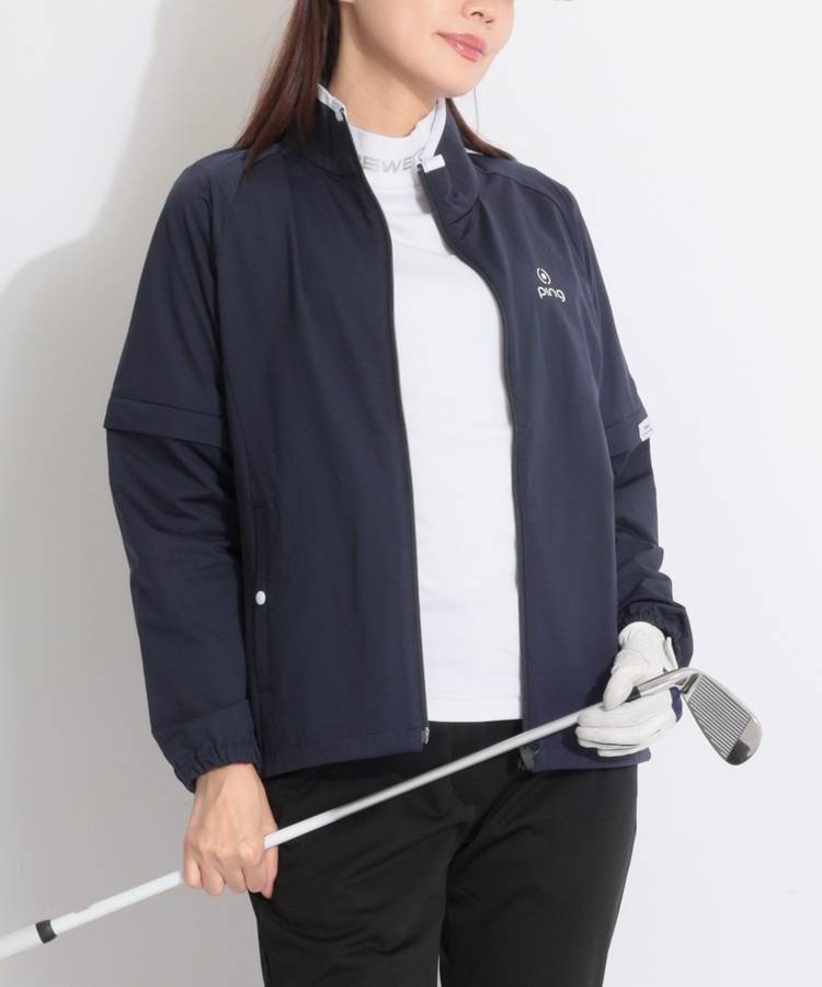 PN 【CP対象品】【撥水】バックドットロゴ2WAYフルジップブルゾン