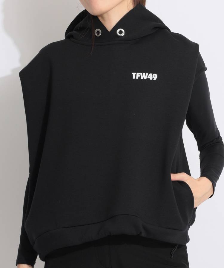 TF オーバーサイズスリーブタックフーディプルオーバー