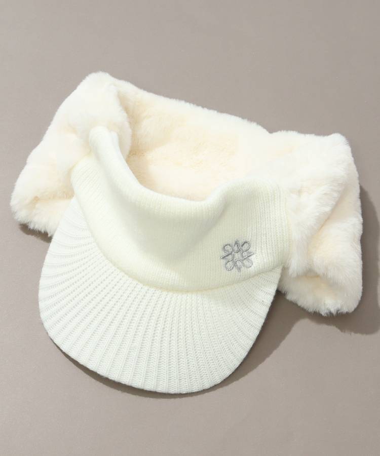 SA 【CP対象品】イヤーマフ一体型ニットサンバイザー