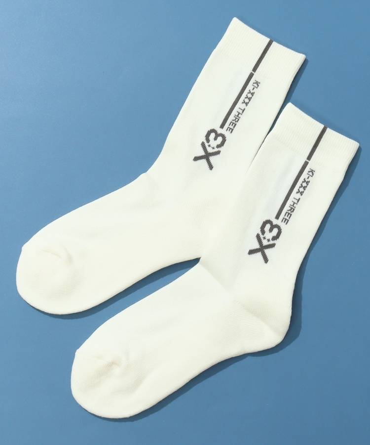 KX サイドロゴラインミドルソックス